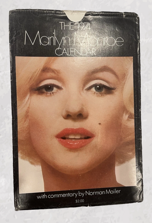 1947 Marilyn Monroe calendar with a portrait of the actress on the cover.